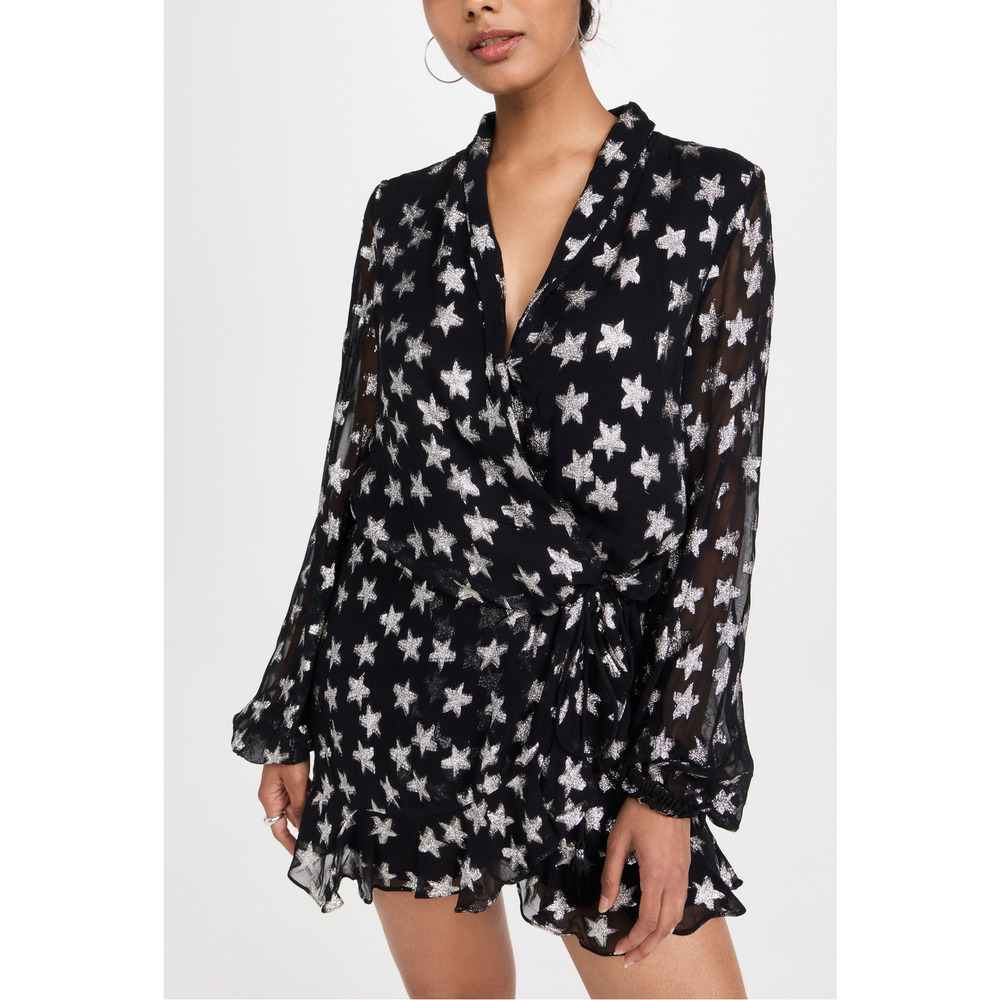 Rococo Sand 'Vega' Short Black Long Sleeve Dress Size S